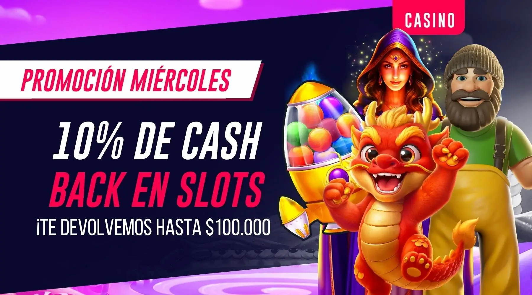 10% cashback miércoles slots